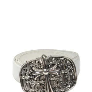 Chrome Hearts Pas z klamrą krzyża cmentarnego