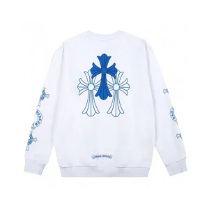 Bluza z okrągłym dekoltem Chrome Hearts Blue Logo