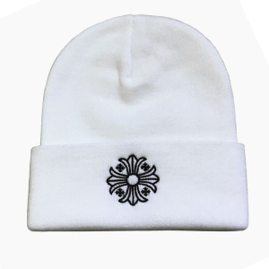 Czapka beanie Chrome Hearts Cross – biała
