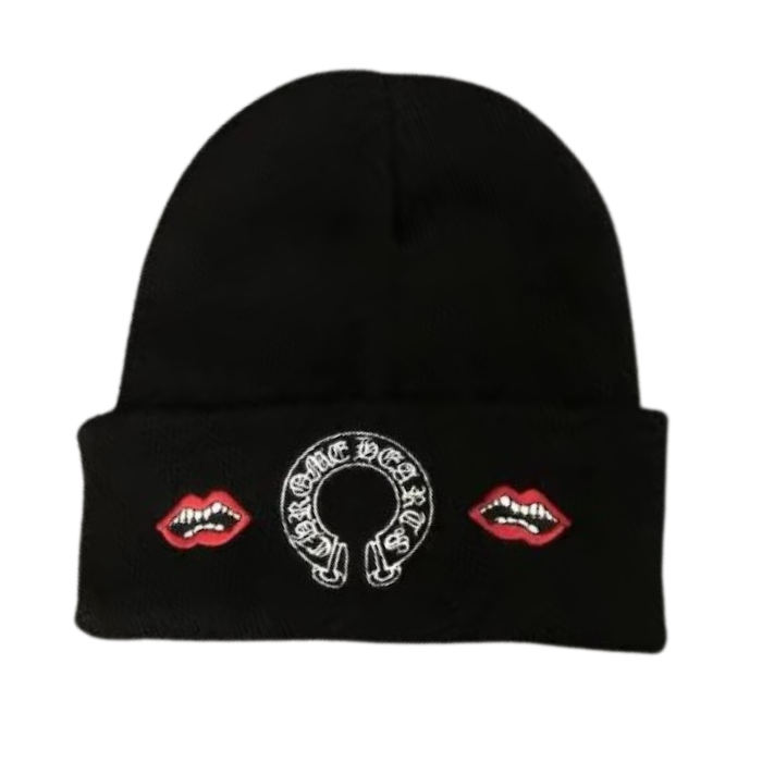 Czapka beanie Chrome Hearts Red Lip – czarna Czapka beanie Chrome Hearts Red Lip – czarna