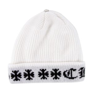 Czapka z kaszmiru Chrome Hearts Big Daddy – biała