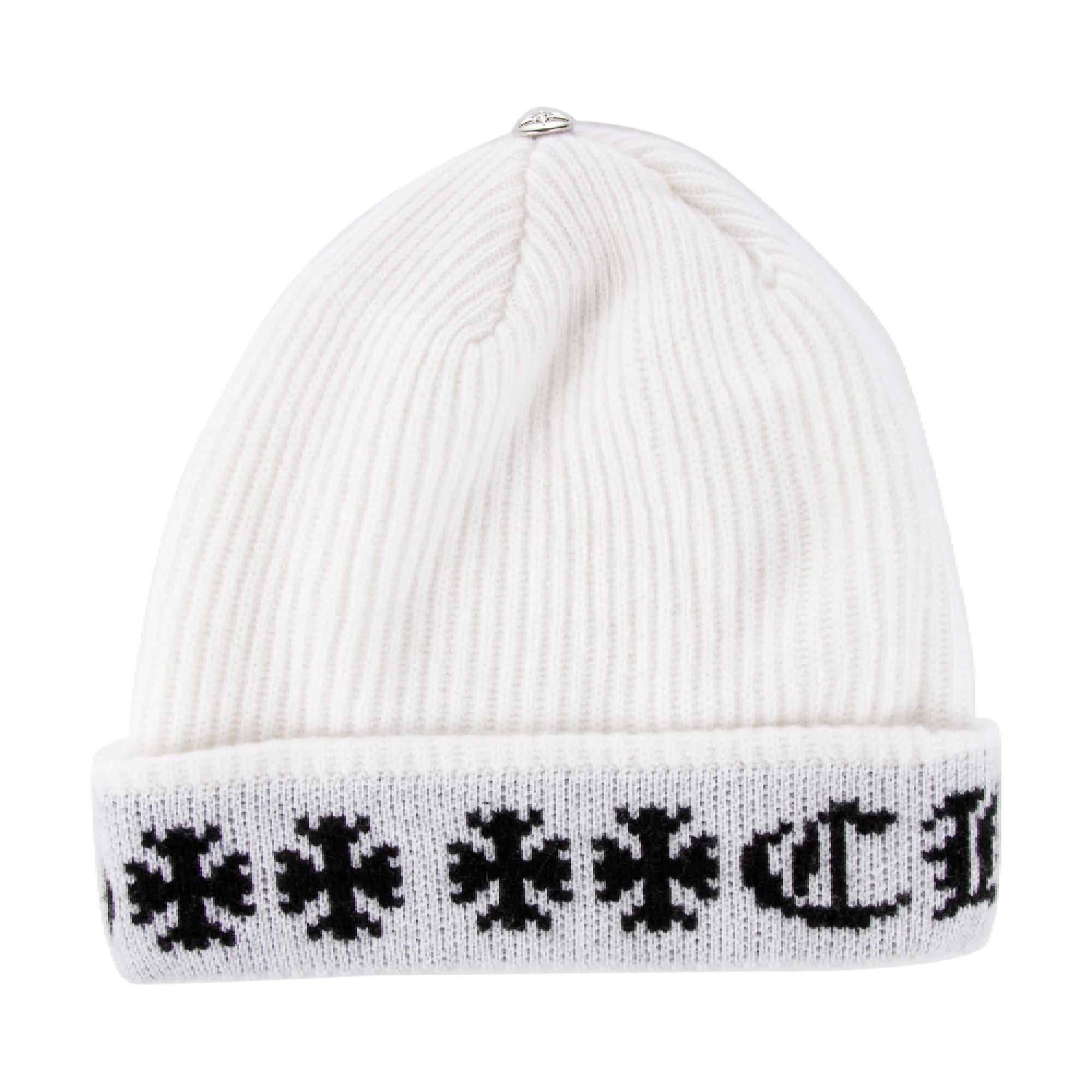 Czapka z kaszmiru Chrome Hearts Big Daddy – biała Czapka z kaszmiru Chrome Hearts Big Daddy – biała