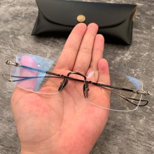 Okulary przeciwsłoneczne Chrome Hearts Black Rimeless Slim