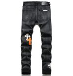 Jeansy z logo Chrome Hearts Cross