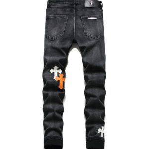Jeansy z logo Chrome Hearts Cross