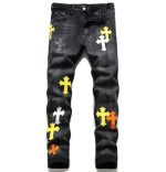 Jeansy z logo Chrome Hearts Cross