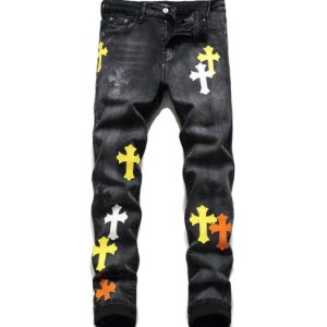 Jeansy z logo Chrome Hearts Cross