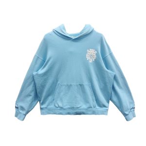 Bluza z kapturem Chrome Hearts Dagger Blue