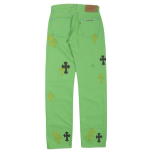 Jeansy Chrome Hearts Denim Slime Green