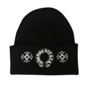 Czapka beanie Chrome Hearts Horseshoe Skull – czarna