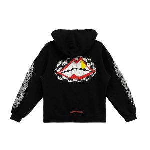 Bluza z kapturem i kwiatowym motywem chomper od Chrome Hearts Matty Boy