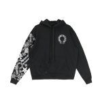 Bluza z kapturem i logo Chrome Hearts Multi Logo na rękawie i podkową