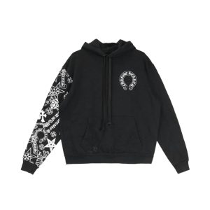 Bluza z kapturem i logo Chrome Hearts Multi Logo na rękawie i podkową
