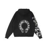 Bluza z kapturem i logo Chrome Hearts Multi Logo na rękawie i podkową