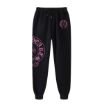 Spodnie dresowe Chrome Hearts Pink Horse Shoes z logo