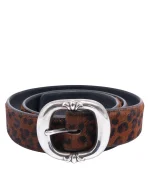 Chrome Hearts Pas rewolwerowca z kucykiem w panterkę