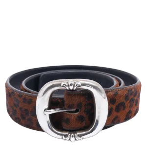 Chrome Hearts Pas rewolwerowca z kucykiem w panterkę