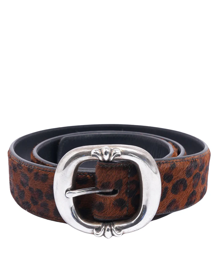 Chrome Hearts Pas rewolwerowca z kucykiem w panterkę Chrome Hearts Pas rewolwerowca z kucykiem w panterkę