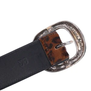 Chrome Hearts Pas rewolwerowca z kucykiem w panterkę
