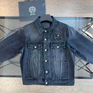 Kurtka dżinsowa z klapami S Chrome Hearts
