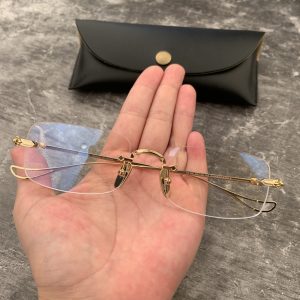 Okulary przeciwsłoneczne Chrome Hearts Gold Rimeless Slim
