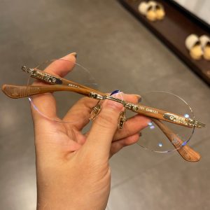 Okulary przeciwsłoneczne Chrome Hearts Rimeless Brown