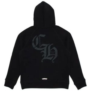 Bluza z kapturem Chrome Hearts 711 Cemetery Cross Nylon Ch w kolorze czarnym