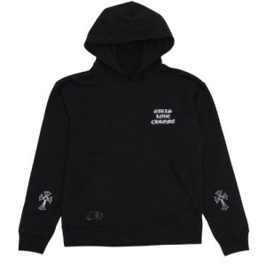 Bluza z kapturem Chrome Hearts Drake Girls Love Chrome w kolorze czarnym